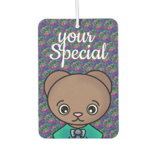 Special Teddy Bear Motivational Fun Sparkle Air Freshener