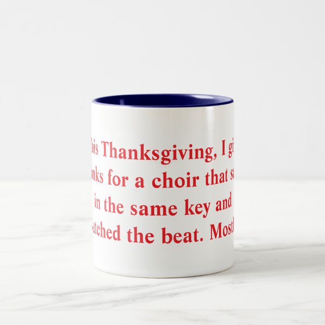 Special thanksgiving mug for organists (Centre)