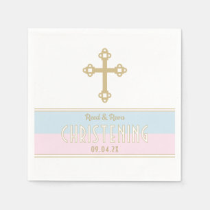 Special! Twins Custom Christening party napkins