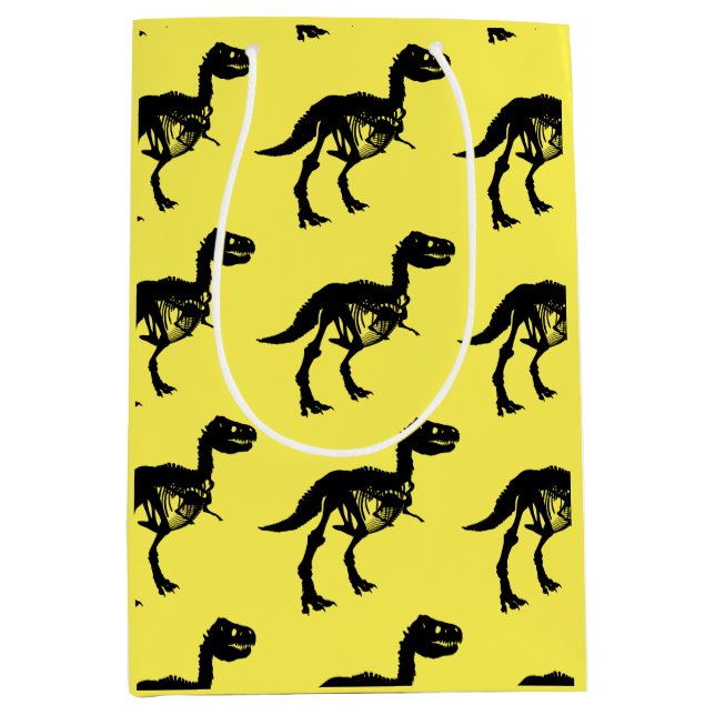 Special unique dinosaur skeleton gift bag (Front)