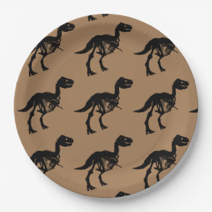 Special unique dinosaur skeleton party plates