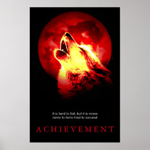 Special Unique Motivational Wolf Poster Print