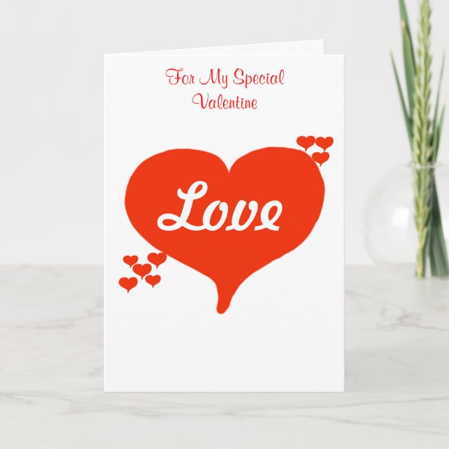 Special Valentine's Day Hearts Card (Front)