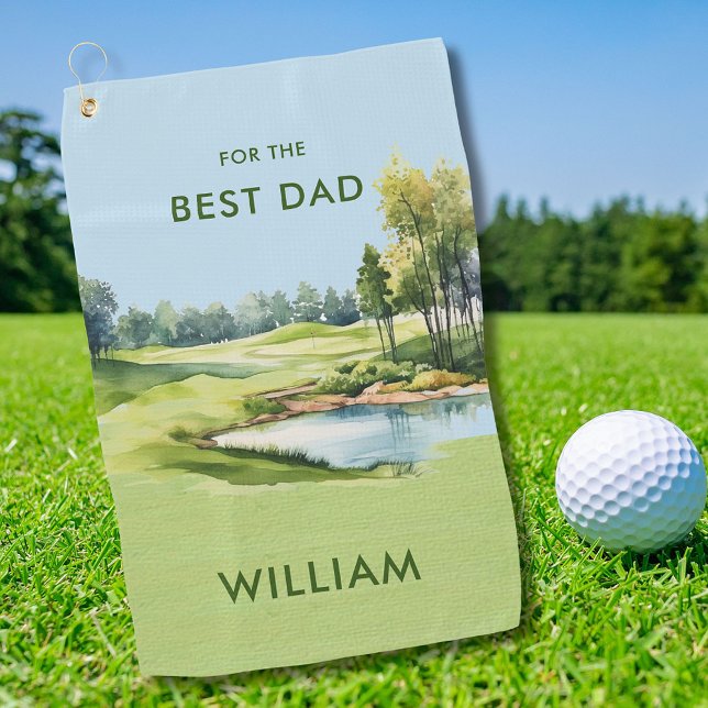 Special  Watercolor Father's Day Golf Theme Towel (Creator Uploaded)