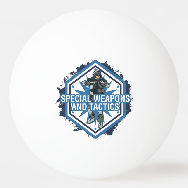Special Weapons And Tactics Ping Pong Ball (Front)