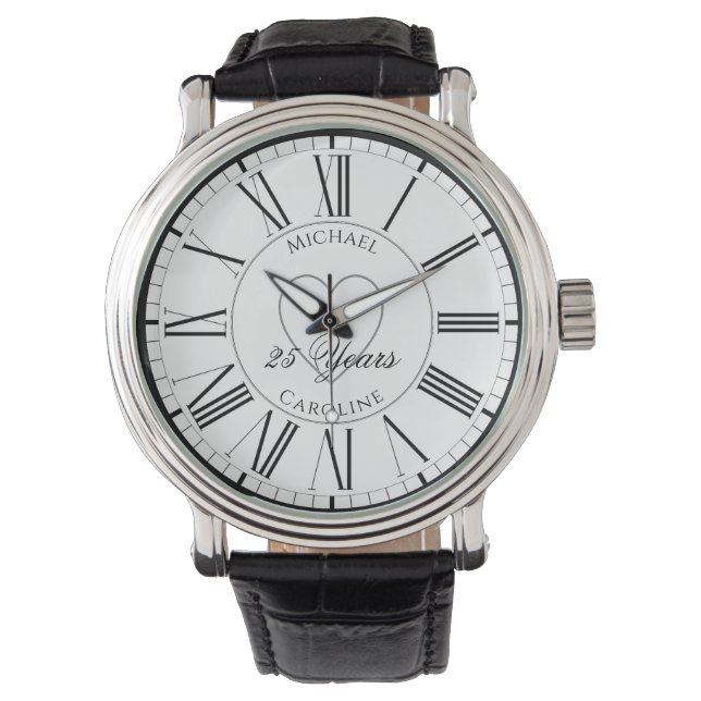 Special Wedding Anniversary Personalised Watch (Front)