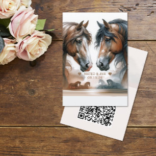 Special Wedding QR Code Vertical Enclosure Card