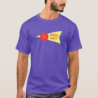 "Special When Lit" pinball t-shirt