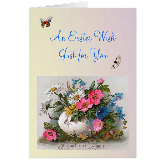 Special Wish Customize Yourself Easter Card (Front)