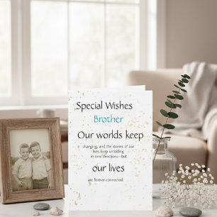 Special Wishes Brother – Sentimental Gold Speckle  Card