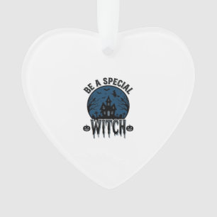 Special Witch Halloween Vintage Engraving Design_1 Ornament