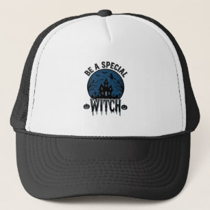 Special Witch Halloween Vintage Engraving Design_1 Trucker Hat