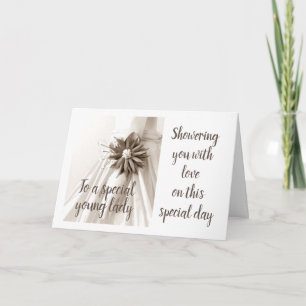 *SPECIAL YOUNG LADY* SHOWER CONGRATULATIONS CARD