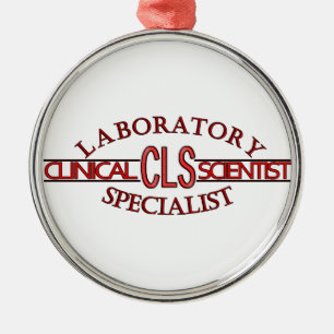 SPECIALIST CLS LOGO CLINICAL LABORATORY SCIENTIST METAL ORNAMENT