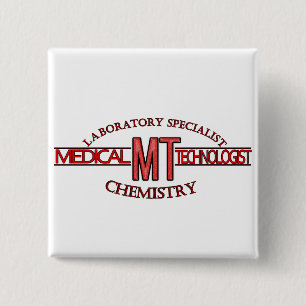 SPECIALIST LAB MT CHEMISTRY MEDICAL LABORATORY 2 INCH SQUARE BUTTON