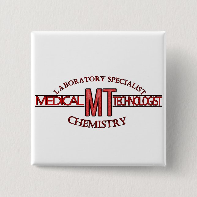 SPECIALIST LAB MT CHEMISTRY MEDICAL LABORATORY 2 INCH SQUARE BUTTON (Front)