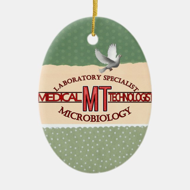 SPECIALIST LAB MT MICROBIOLOGY MEDICAL TECH CERAMIC ORNAMENT (Front)