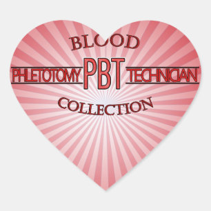SPECIALIST PBT PHLEBOTOMY TECH BLOOD COLLECTION HEART STICKER
