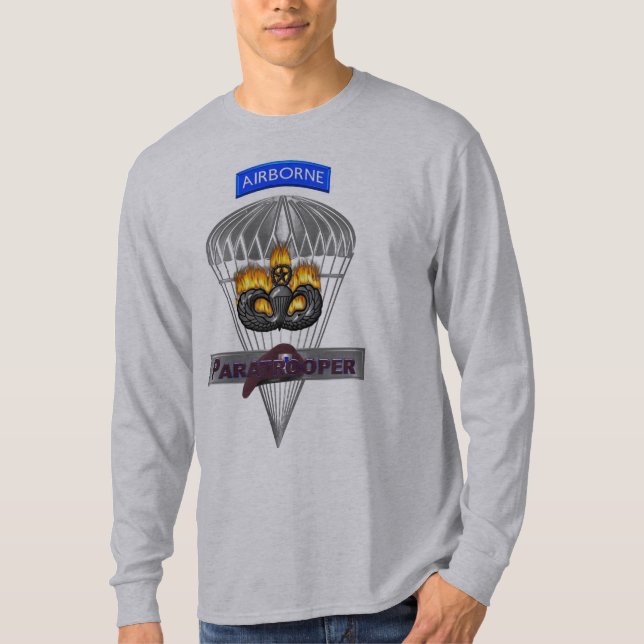 Specially Designed Airborne Paratrooper T-Shirt (Front)