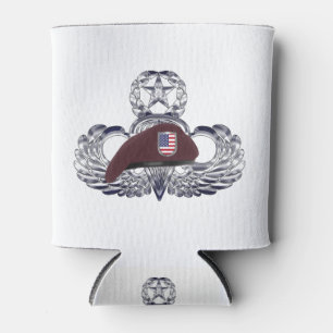 Specially Designed Beret on Airborne Wings s Can Cooler