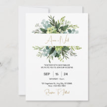 Specially Floral Patterned Wedding Invitation