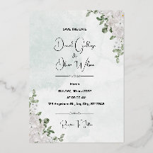 Specially Floral Patterned Wedding Invitation