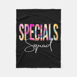 Specials Squad Tie Dye Back To School Women Apprec Fleece Blanket