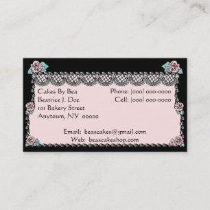 Specialty Cakes Wedding Cake Business Info Cards