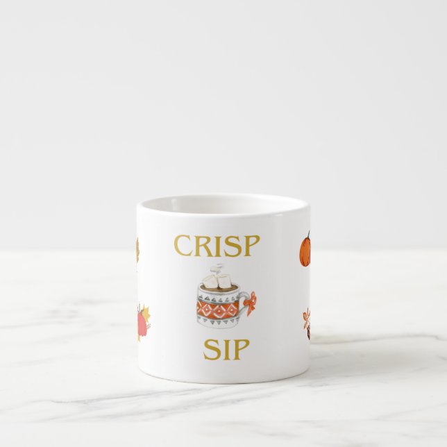 Specialty Cozy Fall Mug “CRISP SIP” | Pumpkin S (Front)