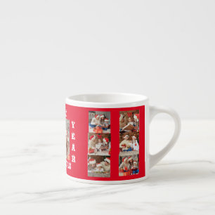 Specialty Mug EXPRESSO PHOTO COLLAGE CHRISTMAS RED
