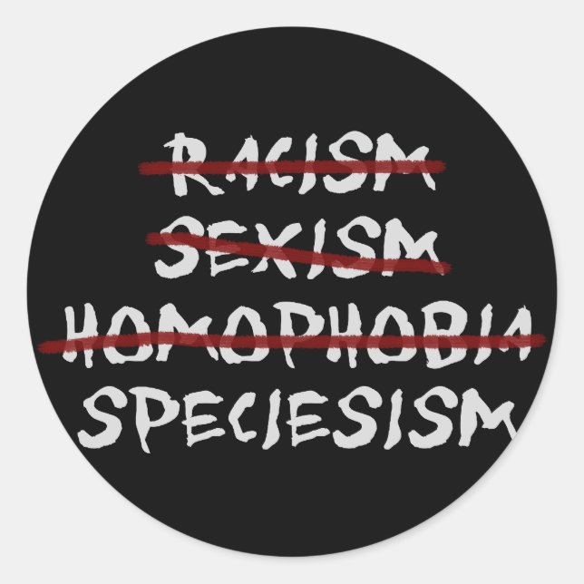 Speciesism Classic Round Sticker (Front)