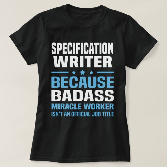 Specification Writer T-Shirt (Design Front)
