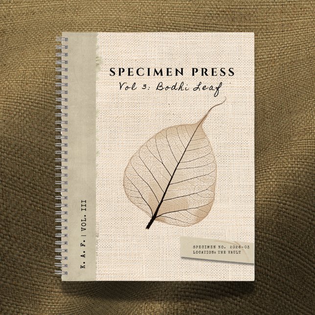 Specimen Press Vol. 3: Bodhi Skeleton Linen-Look Notebook (Creator Uploaded)