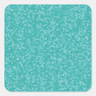 Speckled Aqua Blue & White Square Envelope Seals