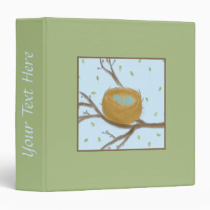 Speckled Blue Eggs in a Nest Scrapbook Binder
