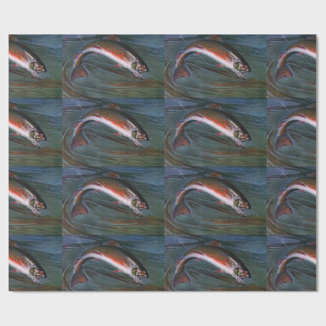 Speckled  Brook Trout Wrapping Paper (Flat)