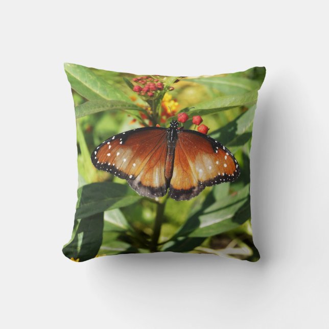 Speckled Butterfly Throw Pillow (Front)