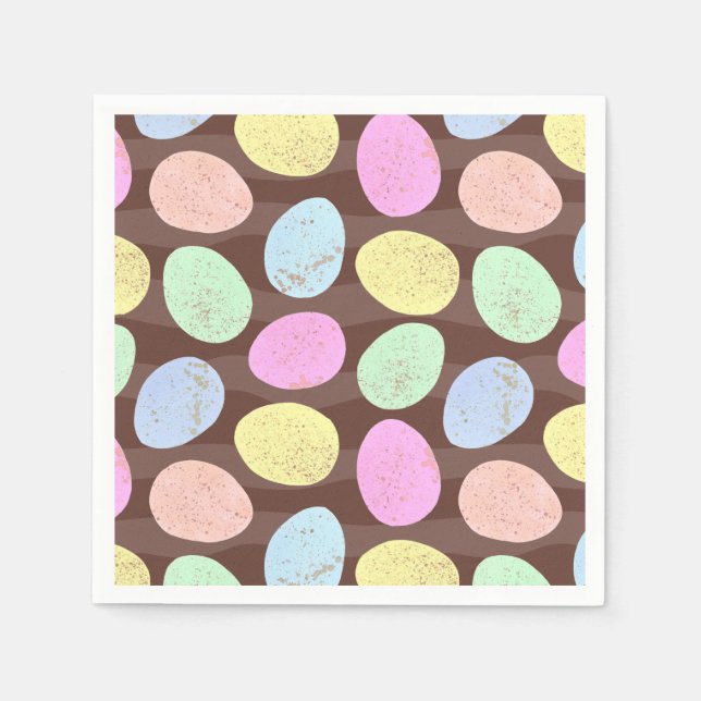 Speckled Candy Easter Eggs Pattern Napkin (Front)