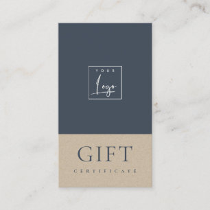 Speckled Ceramic Navy Kraft Logo Gift Certificate