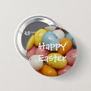 Speckled Coloured Jelly Bean Easter Eggs 2 Inch Round Button