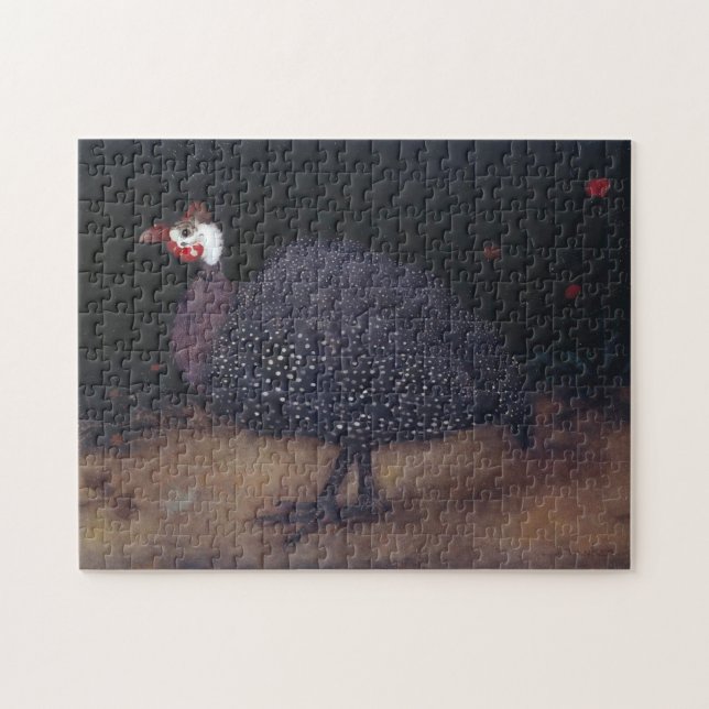 Speckled Guineafowl Bird (by Jan Mankes) Jigsaw Puzzle (Horizontal)