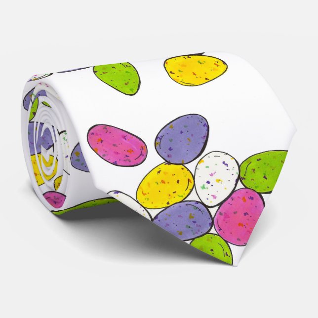 Speckled Malted Easter Basket Candy Egg Eggs Tie (Rolled)