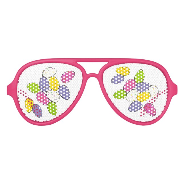 Speckled Malted Milk Easter Egg Hunt Candy Aviator Sunglasses (Front)