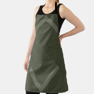 Speckled Moss Apron with Diamond Overlay