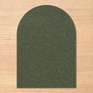 Speckled Moss Green Acrylic Invitation – Customize