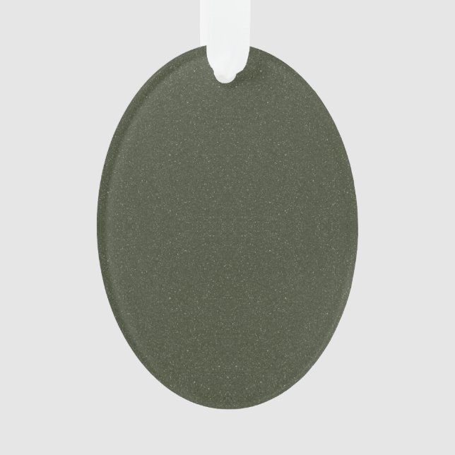 Speckled Moss Green Acrylic Ornament – Customize (Front)