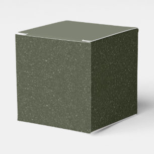 Speckled Moss Green Favour Box Design – Customize