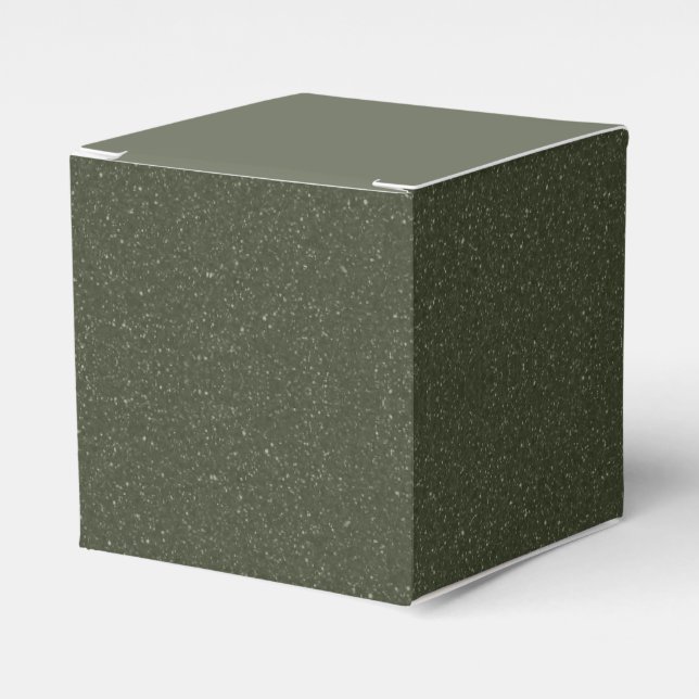 Speckled Moss Green Favour Box Design – Customize (Front Side)