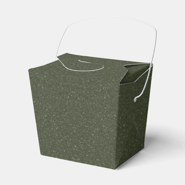 Speckled Moss Green Favour Boxes Bulk – Customize (Front Side)