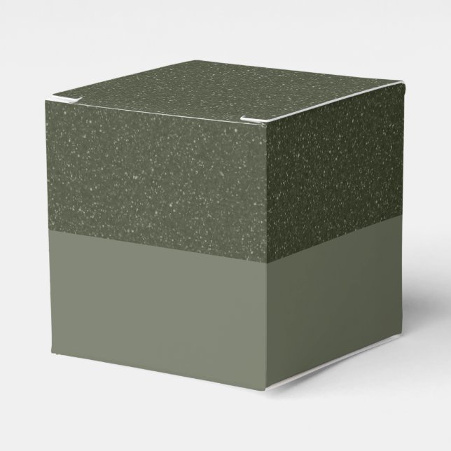 Speckled Moss Green Gift Box – Customizable (Front Side)